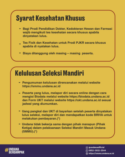 Syarat Kesehatan Khusus